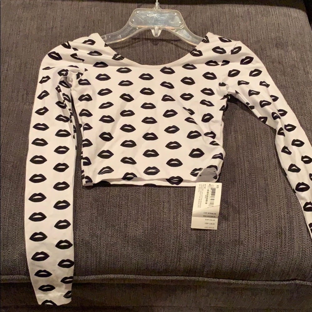 American Apparel lip shirt